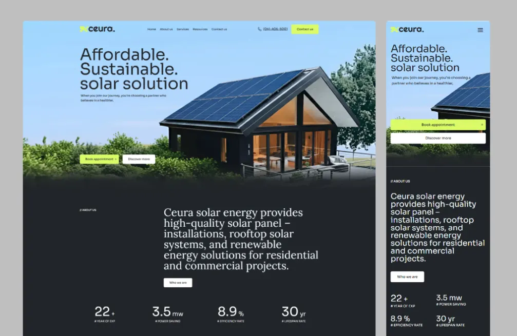 Ceura wordpress DIVI5 website