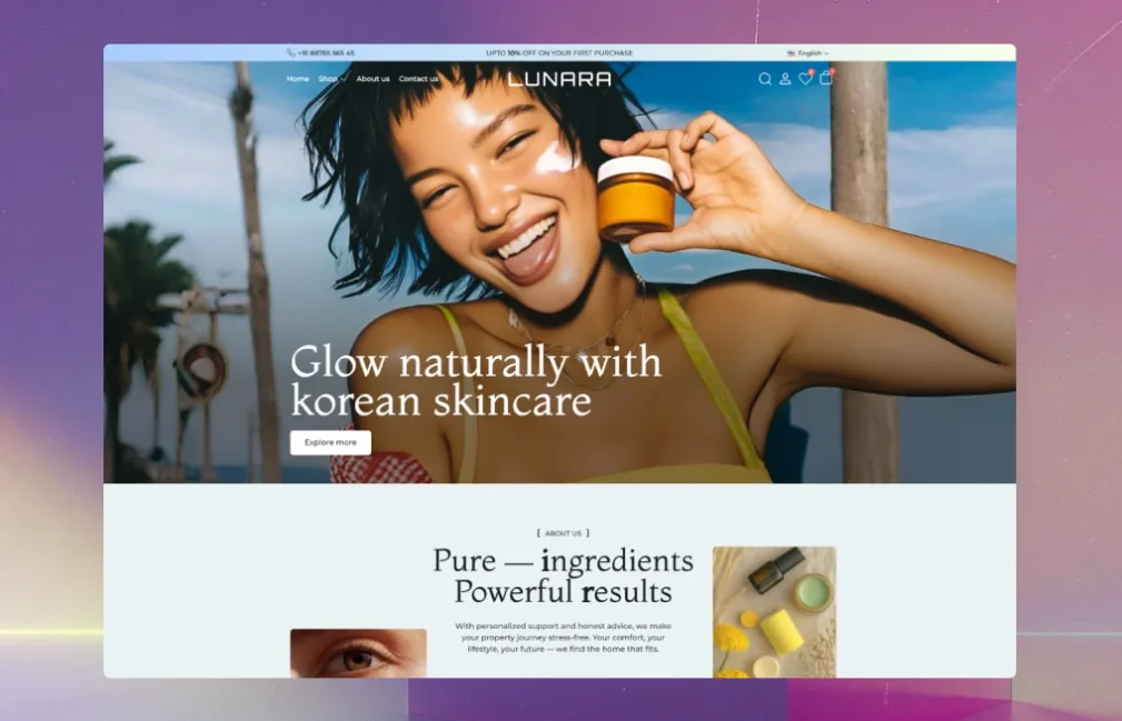 Lunara wordpress DIVI5 website
