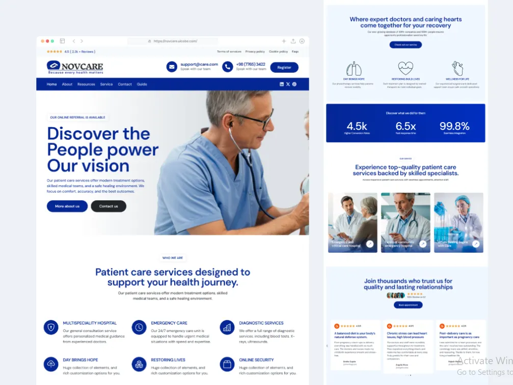 Novcare Wordpress Website