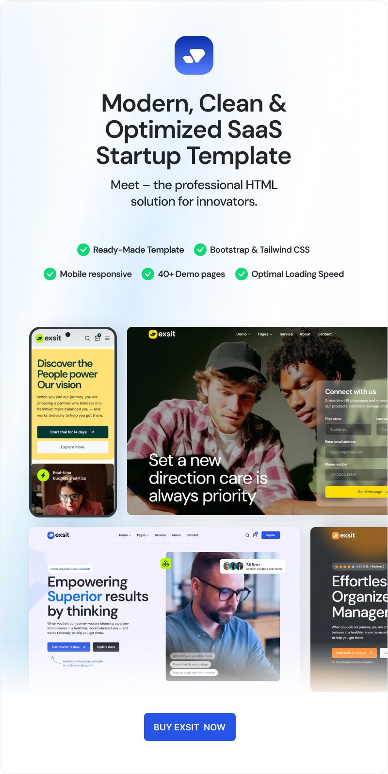 Exsit - Software, SaaS & Startup HTML5 Template